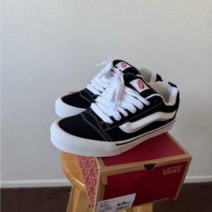 Vans Black and White knu Skool Low Top Sneakers